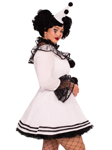 Women's Pierrot Clown Costume – 3 Piece Set