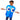 RUBIES - Costume Enfant - Inky - Pacman - Party Shop