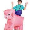 Disguise - Costume Gonflable - À Dos De Cochon - Minecraft - Party Shop