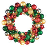 Amscan - Couronne De Porte De Noël Deluxe - Bulbes Rouge Et Vert 18" - Party Shop
