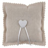 Santex - Coussin Coeur Naturel 15 X 15 Cm - Party Shop