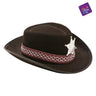 MOM - Black cowboy hat 53 cm. Western costume accessory for cowboy, cowgirl or country outfit. Perfect for Halloween, carnival, cosplay and themed partie- Party Shop
