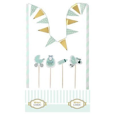 Santex - Déco De Gâteau Baby Shower Vert - Party Shop