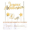 Santex - Déco De Gâteau Or 20 Ans - Party Shop