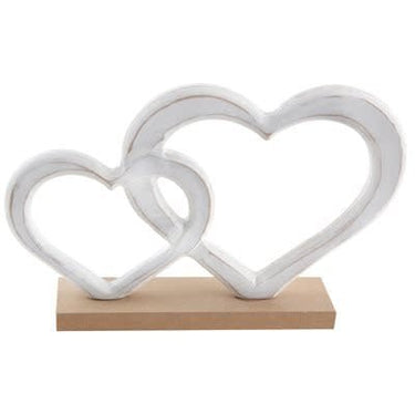 Santex - Décor Coeurs Blancs Blanc 22 X 4 X 15.5 Cm - Party Shop