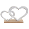 Santex - Décor Coeurs Blancs Blanc 22 X 4 X 15.5 Cm - Party Shop