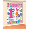 Amscan - Décoration Murale 59"X65" - 1Er Anniversaire Papillons - Party Shop