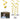 SKS - Décoration Suspendus - Porte Photo Spiralé - Or - Party Shop
