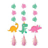 Creative Converting - Décorations À Suspendre (3) - Party De Dinosaures Fille - Party Shop