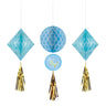 Amscan - Décorations En Nid D'Abeille (3) - It'S A Boy - Party Shop