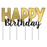 Amscan - Décorations Extérieur - Happy Birthday Or Et Noir - Party Shop