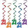 Beistle Co. - Decorations Spiralees 21 Ans (5) - Party Shop