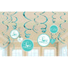 Amscan - Décorations Suspendues (12) - "Love" Turquoise - Party Shop