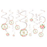 Amscan - Décorations Suspendues (12) - Oh Baby Rose - Party Shop