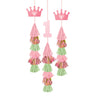 Amscan - Décorations Suspendues (3) - 1 An (Rose Et Vert Pastel) - Party Shop