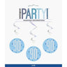 Unique - Décorations Suspendues Bleu (6) - 90 Ans - Party Shop