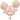 Creative Converting - Décorations Suspendues En Papier (3) - Oh Baby Rose (12 Po Et 8 Po) - Party Shop