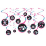 Amscan - Décorations Suspendues En Spirales (12 Mcx)  - Célébrité D'Internet - Party Shop