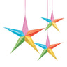 Amscan - Décorations Suspendues Étoiles (3) - Multicolore - Party Shop