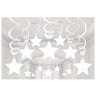 Amscan - Décorations Suspendues Étoiles Blanc (30) - Party Shop