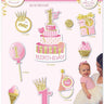 RUBIES - Découpage De Carton (14) - My 1St Birthday Rose - Party Shop