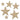 Beistle Co. - Découpage Étoiles (6) - Or Brillant - Party Shop