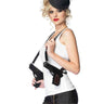 Leg Avenue - Double Étui Pour Révolver En Cuir Noir - Party Shop