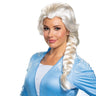 Elsa wig for adults with long blonde braid – perfect accessory for Frozen costumes, Halloween, or Disney-themed parties. - Party Shop