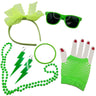 Karnival Costumes - Ensemble Accessoires Année 80 Vert - Party Shop