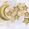 Amscan - Ensemble De Ballons En Aluminium Lune Et Étoiles - Or Blanc - Party Shop