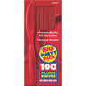 Amscan - Ensemble De Couteau Rouge (100) - Party Shop