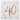Santex - Ensemble de décorations de Fête -  Or et Blanc - 40 ans - Party Shop