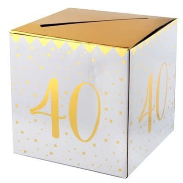 Santex - Ensemble de décorations de Fête -  Or et Blanc - 40 ans - Party Shop
