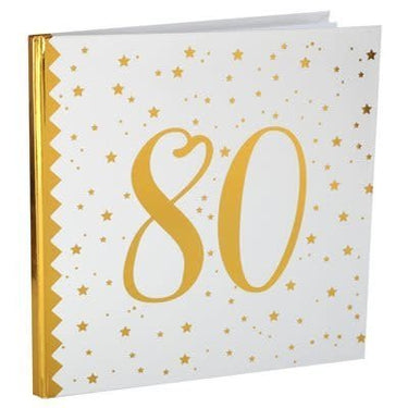 Santex - Ensemble de décorations de Fête -  Or et Blanc - 80 ans - Party Shop