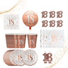 Santex - Ensemble de Décorations de Fête - Rose Gold - 18 ans - Party Shop