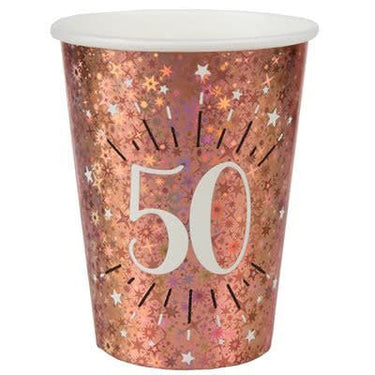 Santex - Ensemble de Décorations de Fête - Rose Gold - 50 ans - Party Shop
