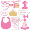 Beistle Co. - Ensemble De Découpages En Carton (14) - 1Er Anniversaire (Rose) - Party Shop
