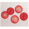 Amscan - Éventail En Papier 5" (5) Rouge - Party Shop