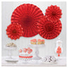Amscan - Éventails En Papier Et Brillants - Rouge - Party Shop