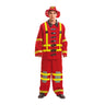 Adult firefighter costume with hat, jacket and pants. Realistic fireman outfit for Halloween, carnival, cosplay or themed party - MOM - Party shop