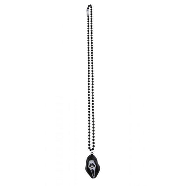 Ghost Face® light-up necklace with included batteries – perfect accessory for Halloween costumes or Scream-themed outfits - Funworld - Party Shop