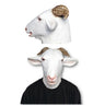 Realistic full-head adult goat mask in soft latex – perfect for Halloween, animal-themed parties, or creepy costumes- Funworld - Party Shop