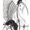 TINSLEY - Goth Temp - Tatouage Ange De La Mort - Party Shop