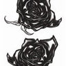 TINSLEY - Goth Temp - Tatouage Rose Noir - Party Shop
