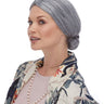 WESTBAY - High-quality gray grandma wig for women with classic bun and curls – perfect for Mrs. Claus, Halloween, theater, or holiday costumes.- Party Shop