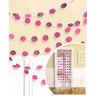 Amscan - Guirlande De Rond Scintillants (6) -  Rose Foncé - Party Shop