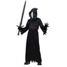 Haunted Mirror Ghoul child costume with black robe, hooded mirror mask, gloves, and belt – spooky Halloween outfit for kids - FunWorld - Party shop