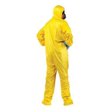 Adult Hazmat Suit costume with hooded coverall and respirator mask – perfect for Halloween, quarantine or apocalypse theme. - FunWorld - Party Shop
