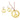 Hippie necklace and earrings set peace and love – retro 60s 70s costume accessories for Halloween, carnival, disco or themed party. - MOM - Party Shop