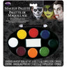 Horror makeup kit with 8-color palette, brush, and sponge. Perfect for Halloween, zombie, vampire, skeleton, or cosplay looks. Suitable for kids and adults. - Funworld - Party Shop